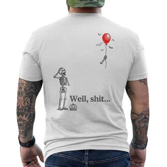 Skeleton Lost Balloon Well Shit Halloween Costume Men's T-shirt Back Print | Seseable UK