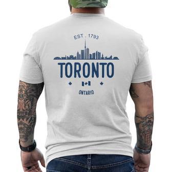 Skyline Toronto Canada Men's T-shirt Back Print - Thegiftio UK