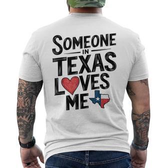 Someone In Texas Loves Me Distressed Men's T-shirt Back Print - Thegiftio UK