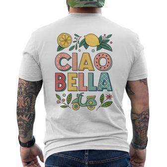 Souvenir De La Trottinette Italienne Ciao Bella Italie Citron T-shirt imprimé au dos - Cadeauxyz