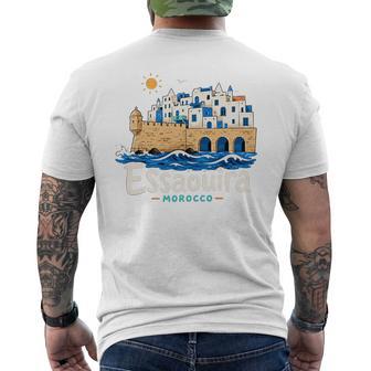 Souvenir Deoyage Essaouira Maroc Dessiné À La Main Haut De Gamme T-shirt imprimé au dos - Cadeauxyz