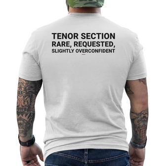 Spiritosoezione Tenore Coro Cantante Umorismo T-shirt da uomo con stampa posteriore - Novitaregali