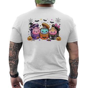 Spooky Season Trick Or Treat Ghost Dumpling Halloween Retro Men's T-shirt Back Print - Thegiftio UK