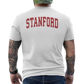Stanford California Ca Vintage Athletic Sports Comfort Colors Crop Top Men's T-shirt Back Print - Thegiftio UK