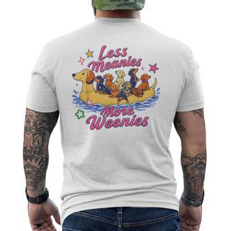 Summer Vibes Dachshund Wiener Less Meanies More Weenies Men's T-shirt Back Print - Thegiftio UK