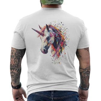 Unicornio Diseño Mítico Fantasía Arte Unicornio Camiseta Hombre Estampado Espalda - Regaloses