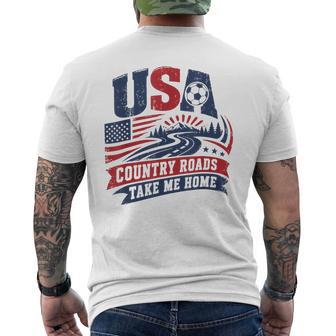 Usa Country Roads Take Me Home Men's T-shirt Back Print - Monsterry