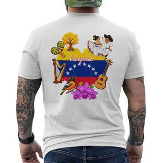 Venezuela Hispanic Heritage Month Venezuelan Flag Heart Kids Men's T-shirt Back Print - Thegiftio UK