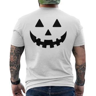 Vintage Jack O Lantern Face Pumpkin Halloween Costume Men's T-shirt Back Print - Thegiftio UK