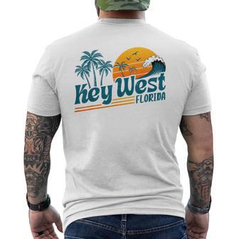 Vintage Key West Florida Beach Summer Vacation Spring Break Men's T-shirt Back Print - Thegiftio UK