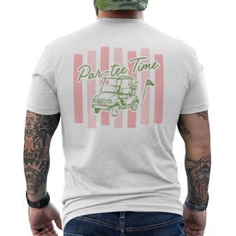 Vintage Preppy Golf Let's Par Golf Lover Player Golfer Comfort Colors Crop Top Men's T-shirt Back Print | Seseable UK