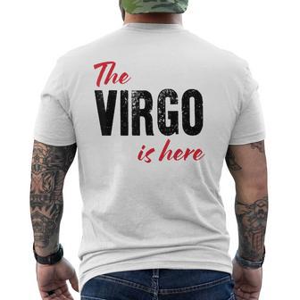 The Virgo Is Here Astrology Men's T-shirt Back Print - Thegiftio UK