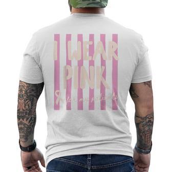 I Wear Pink For My Patients Breast Cancer Awareness Ribbon Men's T-shirt Back Print - Thegiftio UK