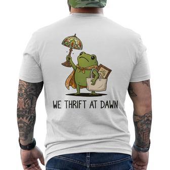 Women's We Thrift At Dawn Frog Thrifting Vintage Men's T-shirt Back Print - Thegiftio UK