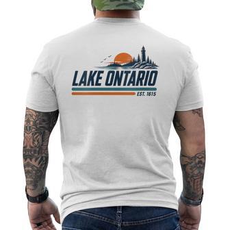 Women's Vintage Lake Ontario Est 1615 Canada Lake Ontario Lover Men's T-shirt Back Print | Seseable UK