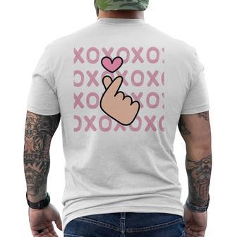 Xoxo Corazón Y Dedo Amor Gesto Arte Camiseta Hombre Estampado Espalda - Regaloses