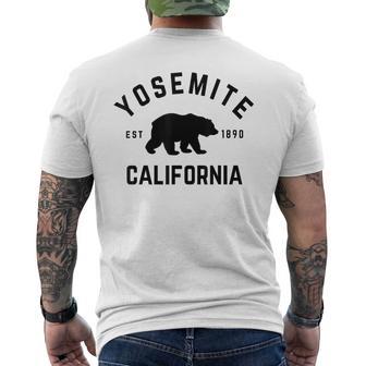 Yosemite National Park California Usa Outdoor Yosemite National Park -Adults Kids Green Short Sleeve Cotton 100 Nature Themed Small Men's T-shirt Back Print - Thegiftio UK