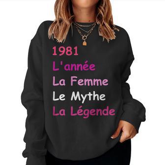 1981 La L'année Anniversaire Humour Année 1981 Sweat-shirt pour femme - Cadeauxyz