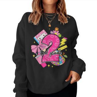 2Nd Grade Back To School Teacher Girl Coquette Bow Women Sweatshirt - Thegiftio UK
