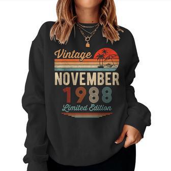33 Ans -Intage Novembre 1988 Pour Homme Et Sweat-shirt pour femme - Cadeauxyz