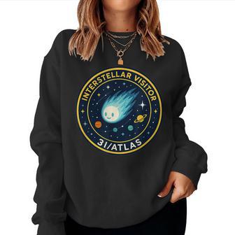3I Atlas Interstellarisitor Missionパッチデザイン レディーススウェットシャツ - Kawaiitshirt