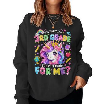 3Rd Grade For Girls Back To School First Day Of Third Grade Women Sweatshirt - Thegiftio UK