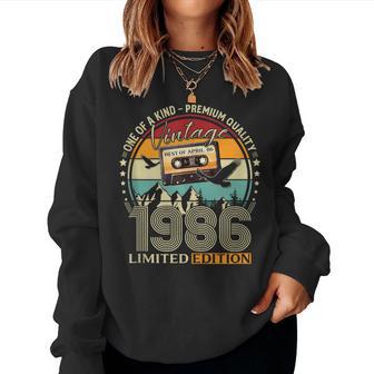 40 Cumpleaños Hombre Regalo Abril 1986 In Mangas Sudadera Mujer - Regaloses