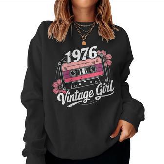 50 Años Intage 1976 Cumpleaños 50 Retro 1976 Cuello Sudadera Mujer - Regaloses