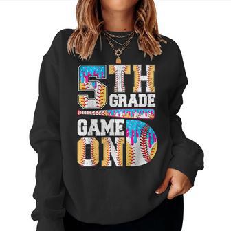 5Th Grade Fifth Game On First Day Of School 1St Baseball Boy Women Sweatshirt - Thegiftio UK