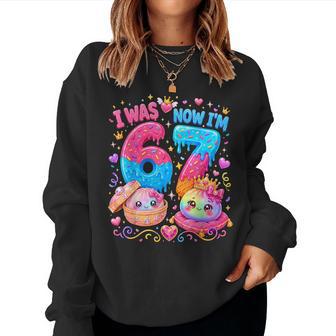 I Was 6 Now I'm 7 Birthday Girl Dumpling Kawaii For Kid Women Sweatshirt - Thegiftio UK