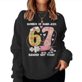67 Nurse Meme Six Seven Nursing Medical School Women Women Sweatshirt - Monsterry