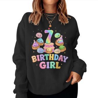 7Th Birthday Girl Dumpling Cute Kawaii Dumpling Party Women Sweatshirt - Thegiftio UK