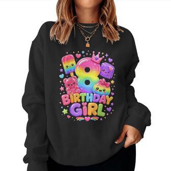 8Th Birthday Girl 8 Year Old Squishy Dumpling Party Women Sweatshirt - Thegiftio UK