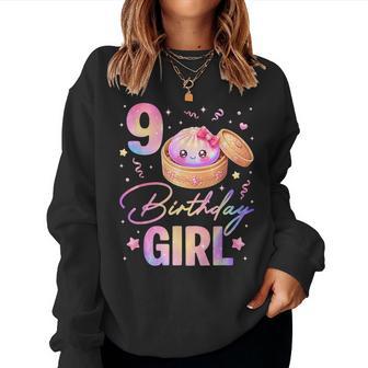 9Th Birthday Girl Cute Dumpling Kawaii Anime 9 Year Old Women Sweatshirt | Seseable UK