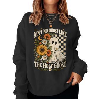 Aint No Ghost Like The Holy Ghost Christian Floral Halloween Women Sweatshirt - Thegiftio UK