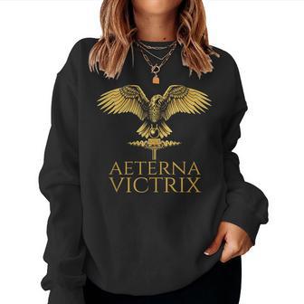 Antigua Águila Romana Aeternaictrix -Pqr Roma Aquila In Mangas Sudadera Mujer - Regaloses