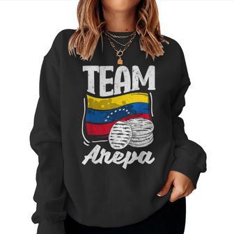 Arepa For Colombia Venezuela Arepas Quote Colombian Venezuelan Food Women Sweatshirt - Thegiftio UK