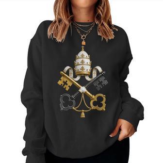 Armoiries Duatican Catholique Romain Drapeau Duatican Sweat-shirt pour femme - Cadeauxyz