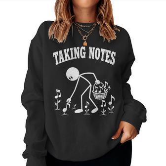 Art De Musique Amusant Pour Homme Et Note De Musique Blague Sweat-shirt pour femme - Cadeauxyz
