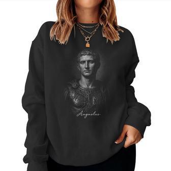 Augusto Emperador Romano Antigua Roma Retrato Sudadera Mujer - Regaloses