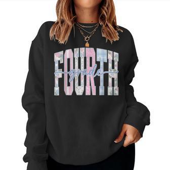 Back To School Fourth 4Th Grade Floral Teacher Girl Women Sweatshirt | Seseable UK