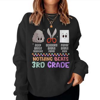 Back To School Nothing Beats Third 3Rd Grade School Game Kid Women Sweatshirt - Thegiftio UK