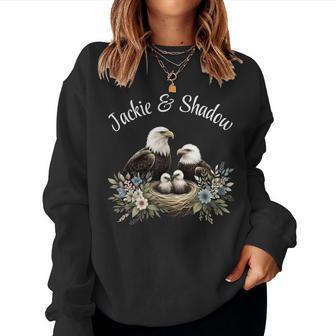 Bald Eagles Jackie And Shadow Fan Club Floral Women Sweatshirt | Seseable UK