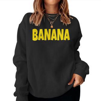 Banana The Word Banana On A コスチューム レディーススウェットシャツ - Kawaiitshirt