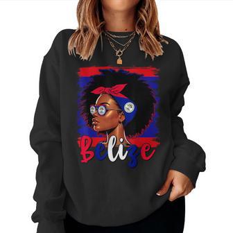 Belizean Girl Belize Flag Proud Belize Women Women Sweatshirt - Thegiftio UK