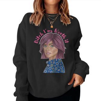 Bitch I'm Worth It Bold Declaración Arte Es Niñas Sudadera Mujer - Regaloses