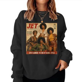 Black Is Beautiful Afro Glamour Melanin Queen Fashion Women Sweatshirt - Thegiftio UK