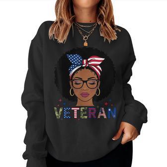 Black Veteran African American Female Army Soldier Women Sweatshirt - Thegiftio UK