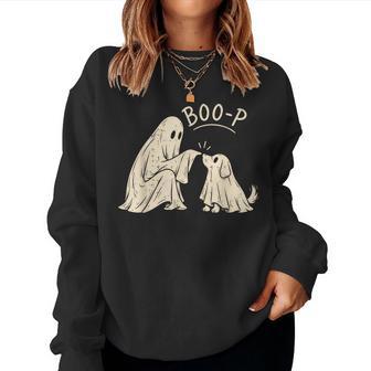Boo-P Ghost Dog Boo Jee Ghost Halloween Women Women Sweatshirt - Thegiftio UK
