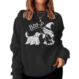 Boo-P Witch Dog Ghost Boop Halloween Costume Women Women Sweatshirt - Thegiftio UK